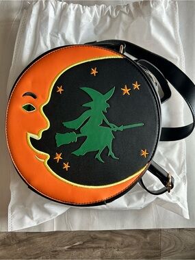 Backstitch Bruja Halloween Moon Witch Convertible Backpack Purse